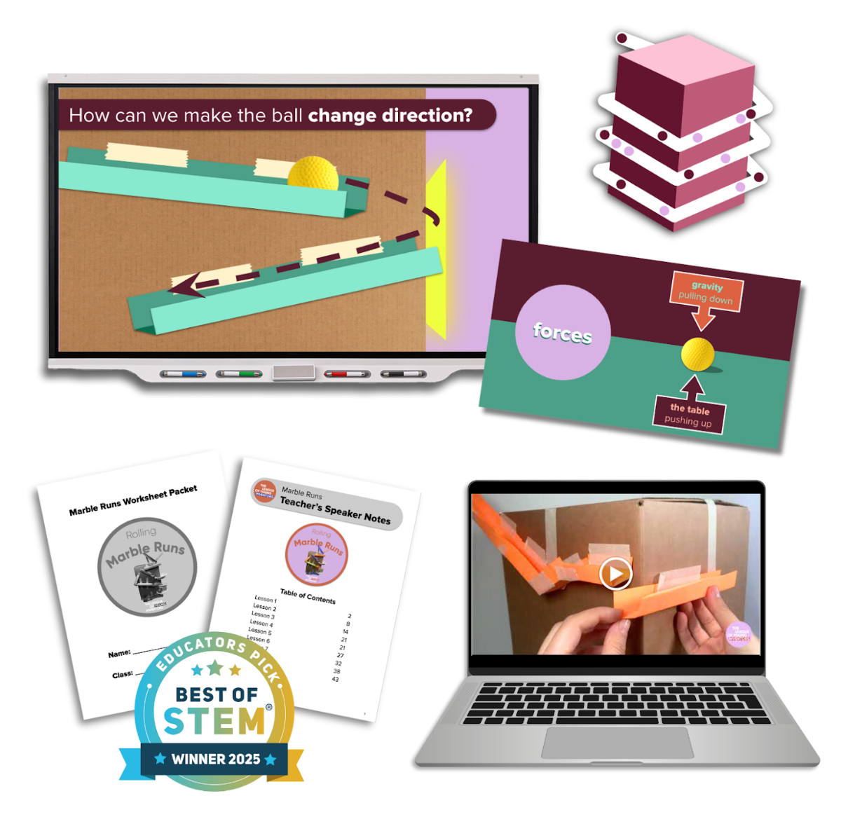 LYI - Rolling Marble Runs Unit (Grades 4-5) Hands-On STEM Curriculum - WhyMaker