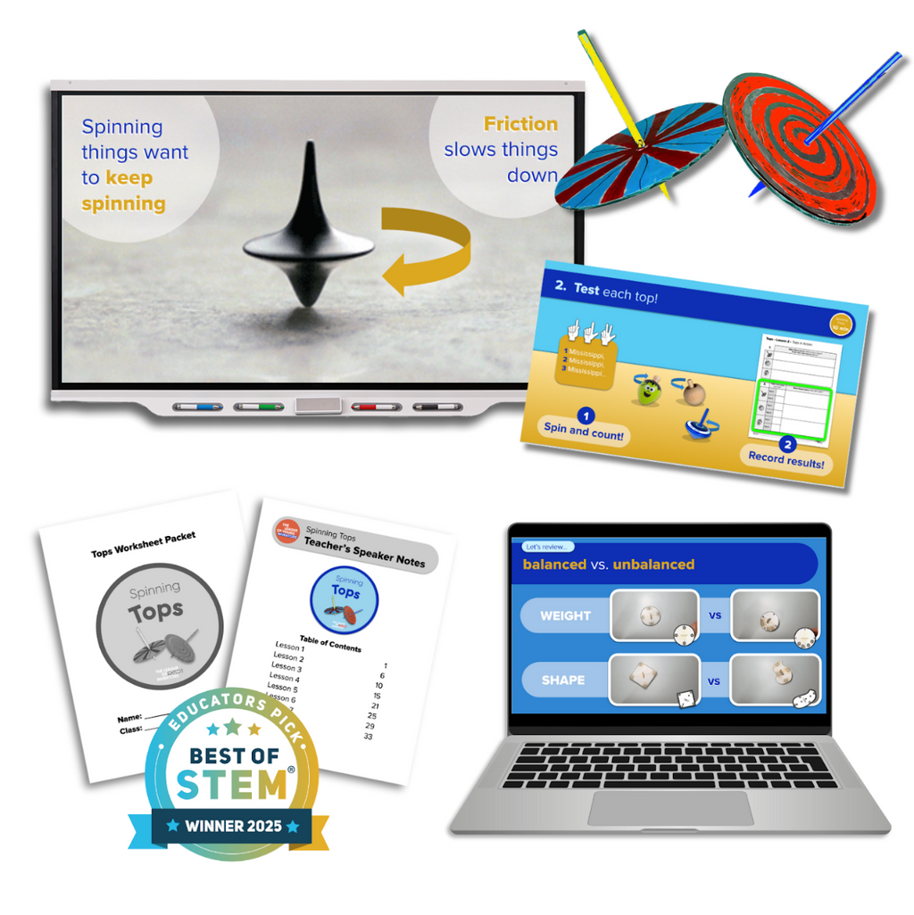 LYI - Spinning Tops Unit (Grades 2-3) Hands-On STEM Curriculum - WhyMaker
